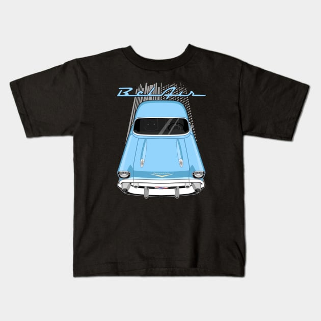 Chevrolet Bel Air 1957 - larkspur blue Kids T-Shirt by V8social